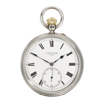 English silver lever pocket watch with carrousel Circa 1901