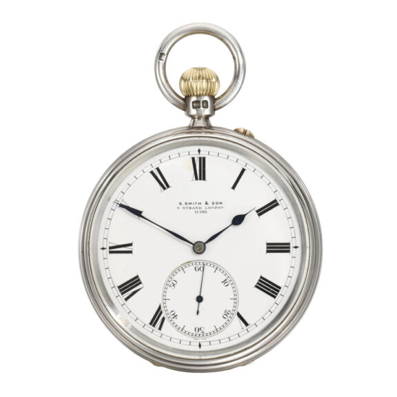 English silver lever pocket watch with carrousel Circa 1901