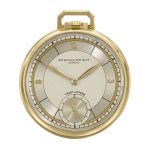 Swiss 18K gold open faced lever pocket watch Circa 1930