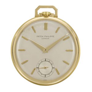 Swiss 18K gold open faced lever pocket watch Circa 1938