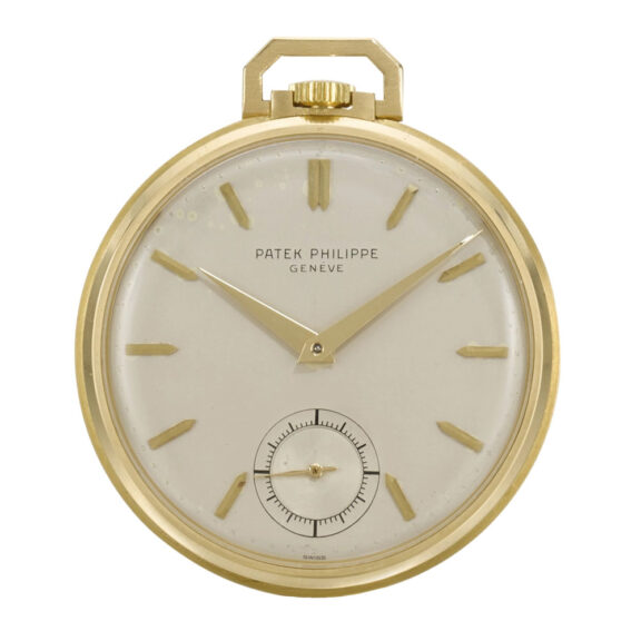 Swiss 18K gold open faced lever pocket watch Circa 1938