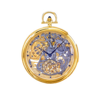 Swiss gold skeletonized minute repeating lever watch Circa 1986