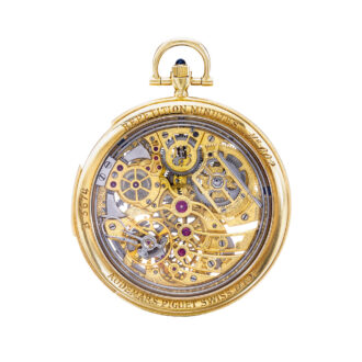 Swiss gold skeletonized minute repeating lever watch Circa 1986