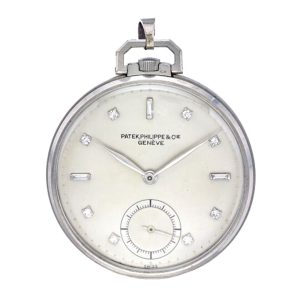 Very fine Swiss platinum open faced lever watch Circa 1947