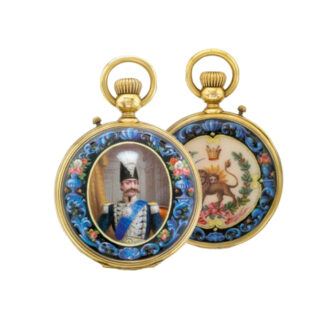 Two rare Swiss 18K gold and enamel presentation watches Circa 1890
