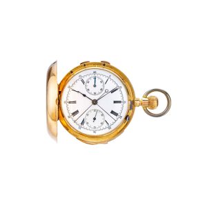 Swiss rose gold minute repeating split-seconds chronograph Circa 1870