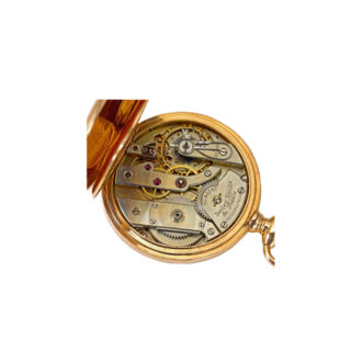 Rare Swiss 18K rose gold jump hour lever watch Circa 1889