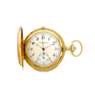 Swiss 18K rose gold repeating lever chronograph Circa 1902
