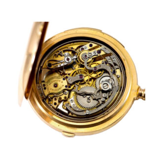 Swiss 18K rose gold repeating lever chronograph Circa 1902