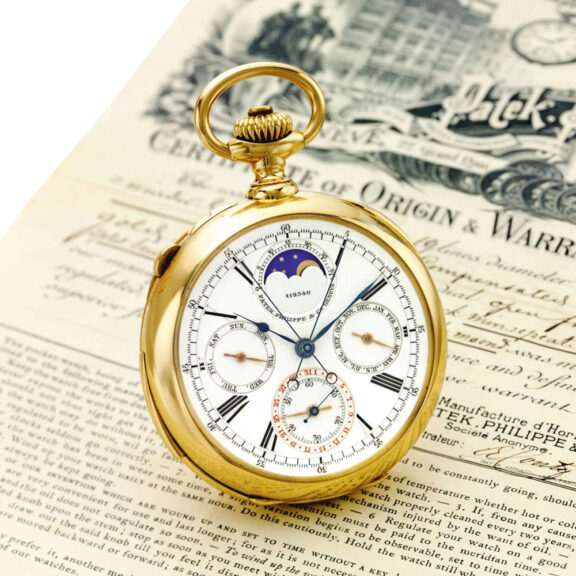 Swiss 18K gold open faced complicated lever watch Circa 1902