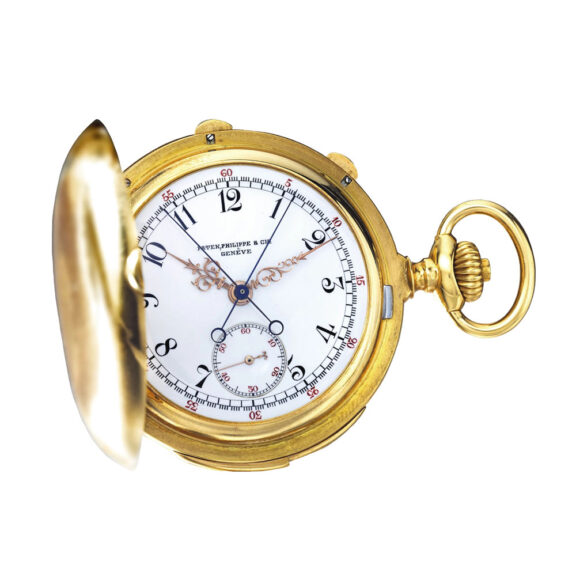 Swiss 18K gold repeating lever split-seconds chronograph Circa 1900