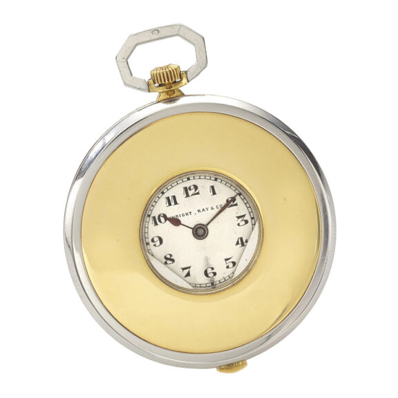 Swiss yellow and white gold lever watch with concealed dial Circa 1925