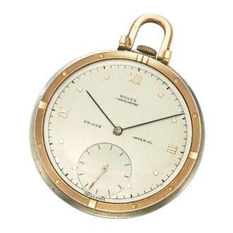 Swiss stainless steel and rose gold lever watch Circa 1945
