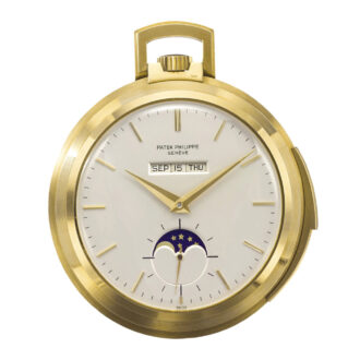 Swiss gold open faced complicated lever watch Circa 1967