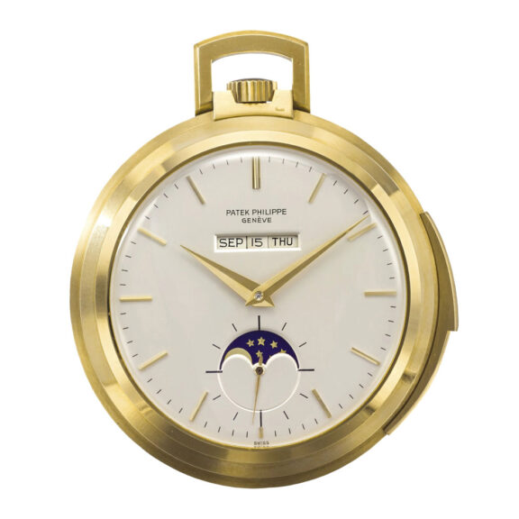 Swiss gold open faced complicated lever watch Circa 1967