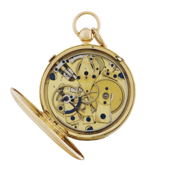 French 18 Carat gold quarter repeating cylinder watch Circa 1818