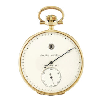 Very rare Swiss 18K gold jumping hour lever watch Circa 1891