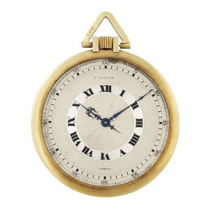 Swiss 18K gold open faced lever pocket watch Circa 1918