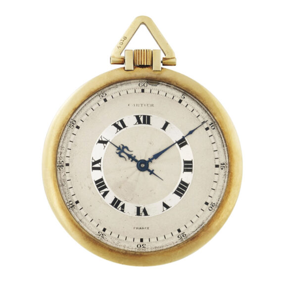 Swiss 18K gold open faced lever pocket watch Circa 1918
