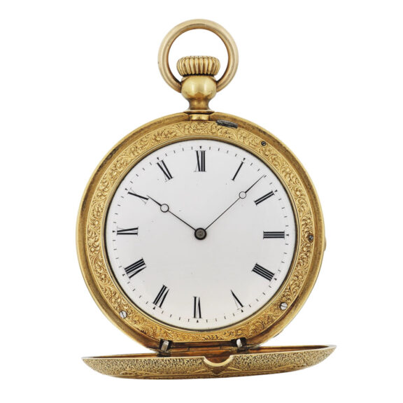 Very fine Swiss 18K gold cabriolet pocket watch Circa 1860