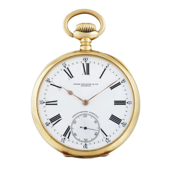 Swiss 18K rose gold Chronometro Gondolo watch Circa 1905