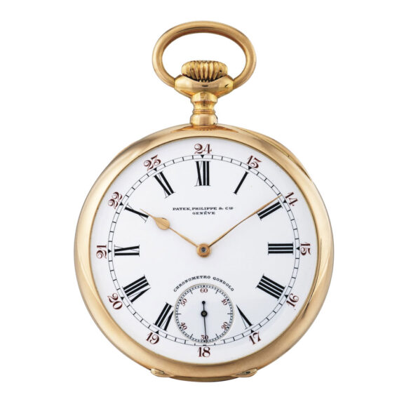 Swiss 18K rose gold Chronometro Gondolo watch Circa 1913