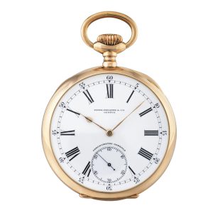 Swiss 18K rose gold Chronometro Gondolo watch Circa 1910