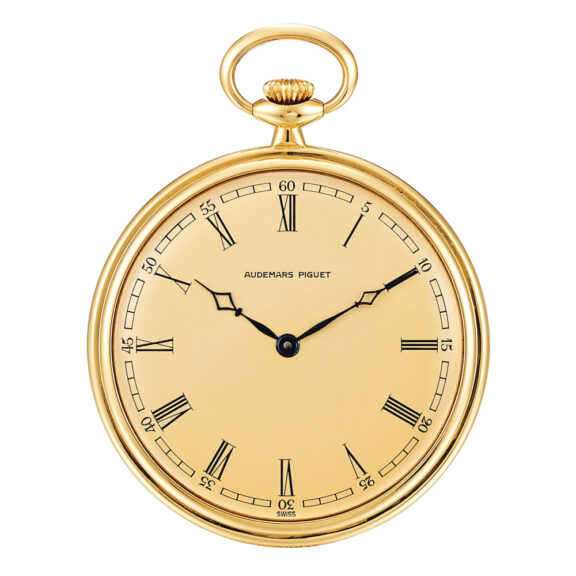 Swiss 18 carat gold and enamel open faced lever Circa 1970