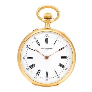 Swiss 18K rose gold open faced cylinder watch Circa 1890