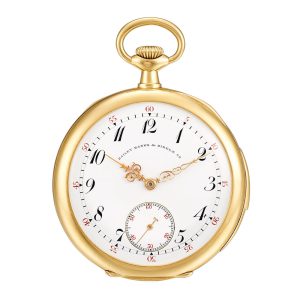 Swiss 18K gold minute repeating lever watch Circa 1908