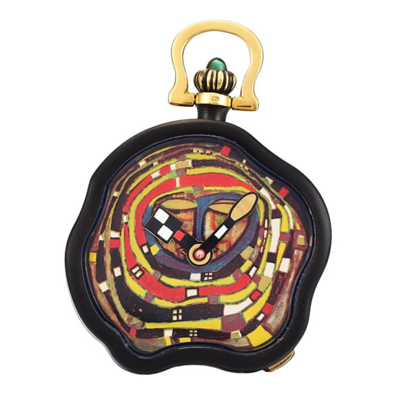 Swiss 18K gold limited edition Hundertwasser watch Circa 1993