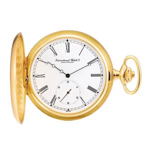 Swiss 18K gold half-hunting cased lever watch Circa 1980