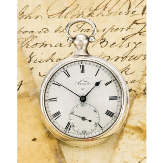 English silver open faced pocket chronometer Circa 1784 and 1809