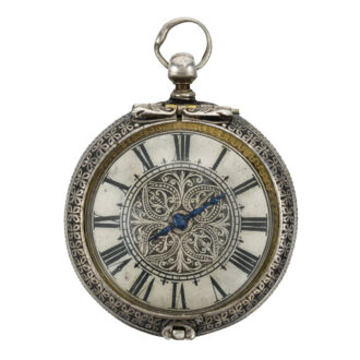 Fine German silver open faced verge pocket watch Circa 1660