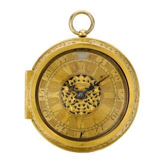 English/Dutch 18K gold pair cased verge watch with date Circa 1700
