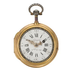 French gold quarter repeating à toc cylinder watch Circa 1790