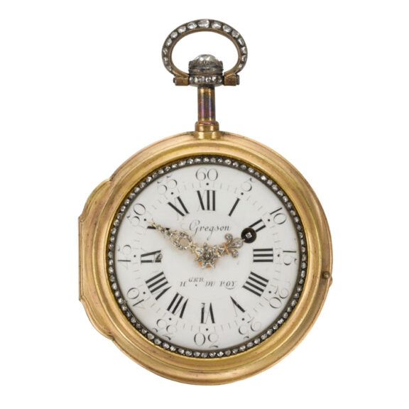 French gold quarter repeating à toc cylinder watch Circa 1790