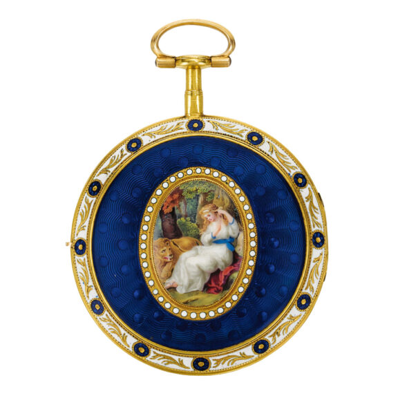 English 18K gold and enamel verge pocket watch Circa 1780