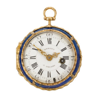German 18K gold and lapis lazulli verge watch Circa 1780