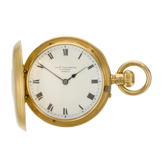 English 18K gold half-hunting cased lever watch Circa 1879
