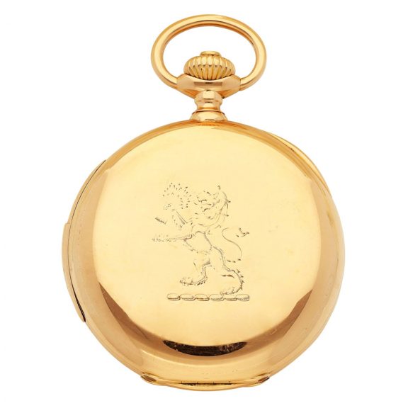 Swiss 18 carat rose gold minute repeating lever watch Circa 1920 Swiss 18 carat rose gold minute repeating lever watch Circa 1920