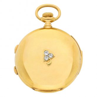 Danish gold and diamond set repeating split second chronograph Circa 1910