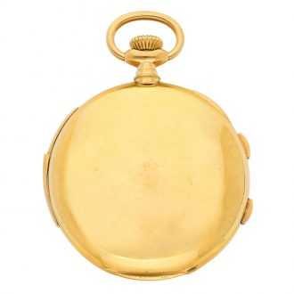 Danish gold and diamond set repeating split second chronograph Circa 1910