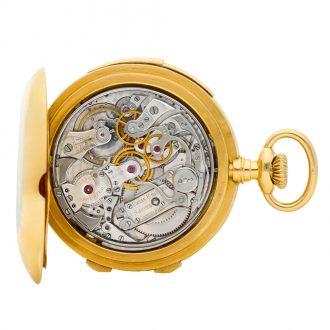 Danish gold and diamond set repeating split second chronograph Circa 1910