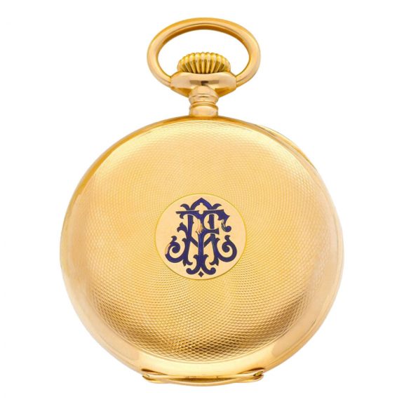 Swiss gold open faced keyless lever pocket watch Circa 1902