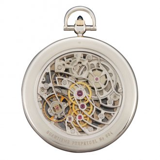 Elegant Swiss 18K white gold complicated watch Circa 1990 Elegant Swiss 18K white gold complicated watch Circa 1990