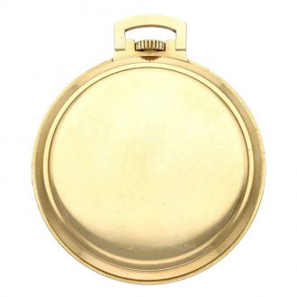 Swiss gold lever watch with two tone sector dial Circa 1930