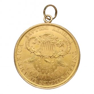 Swiss 18 carat gold U.S. twenty dollar coin watch Circa 1965