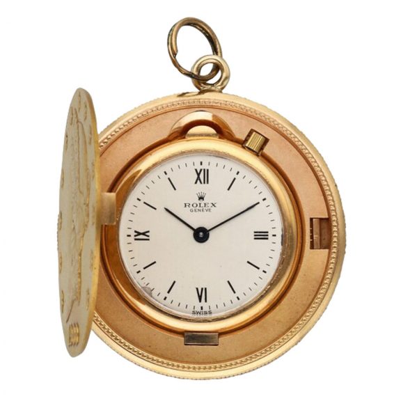 Swiss 18 carat gold U.S. twenty dollar coin watch Circa 1965