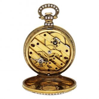 Swiss gilt silver cylinder watch for the Chinese market Circa 1890